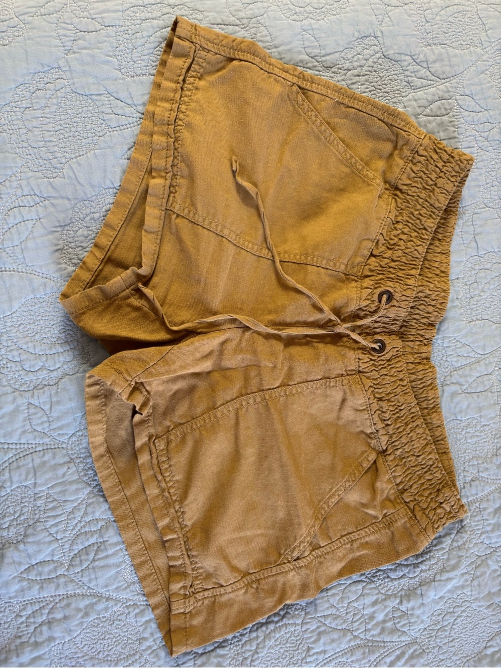 J. Crew Smocked Waist Drawstring Shorts